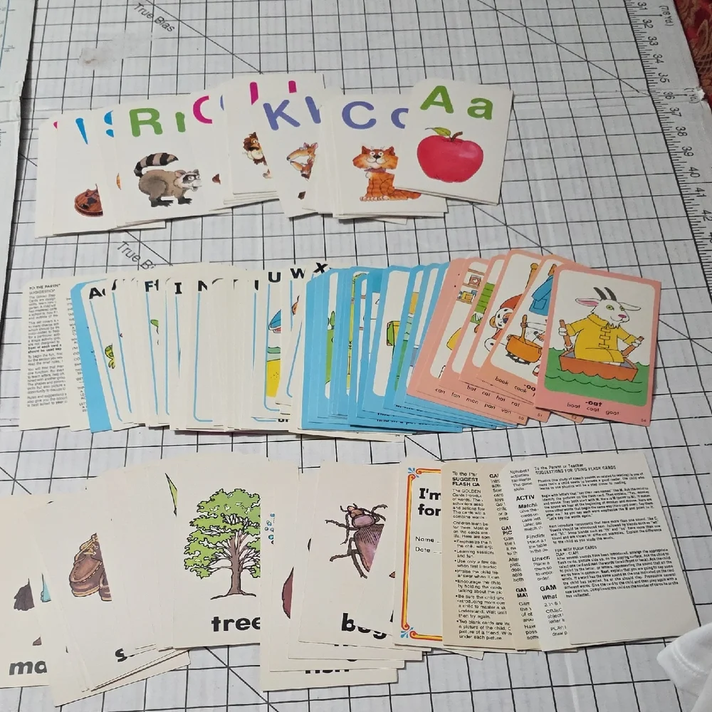 10-Sets Flash Cards Alphabet Shapes Capital Lowercase Picture Educatnl, Complete